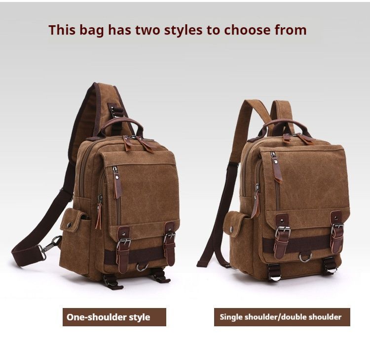 Zaino in tela alla moda, zaino diagonale da viaggio all'aperto, adatto per uomini e donne, borsa a tracolla, zaino_voghion.com