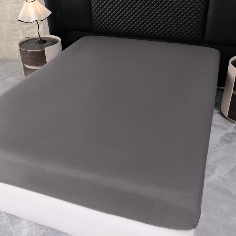 Solid Color Fitted Mattress Protector - Waterproof & Dustproof (Elastic Deep Pocket Hypoallergenic Breathable Fabric Universal Size)_voghion.com