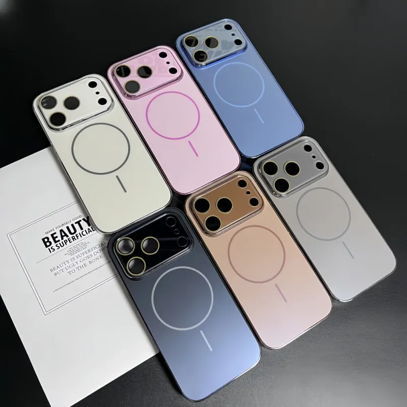 For Iphone Air Magnetic Slim Matte Case For Iphone 17 16 Pro Max 14 15 Plus 13 12 11 Camera Protect Cover Shell_voghion.com