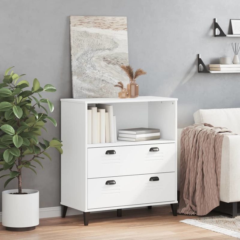 Bookcase VIKEN White 31.5"x15.7"x35.4" Engineered Wood_voghion.com