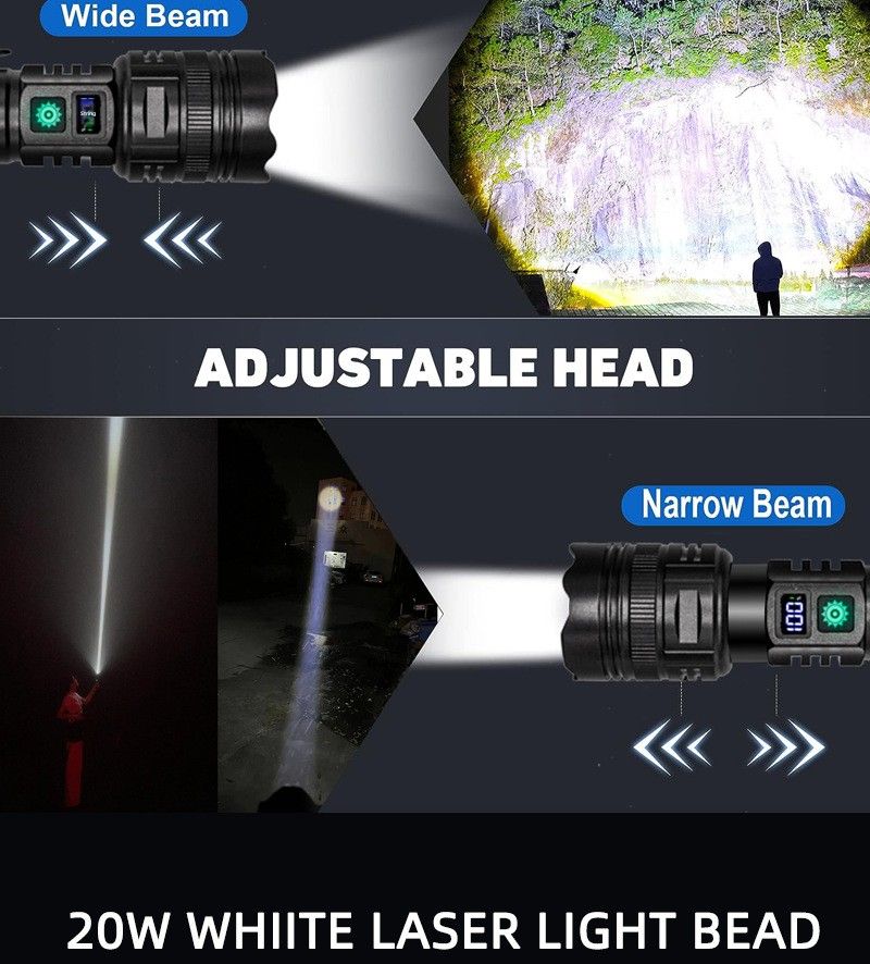 Cross-Border Neuer tragbarer LED-Stiftclip mit hoher Helligkeit, Multifunktions-Außenfunktion, Schnellladefunktion und digitalem Notfalldisplay_voghion.com