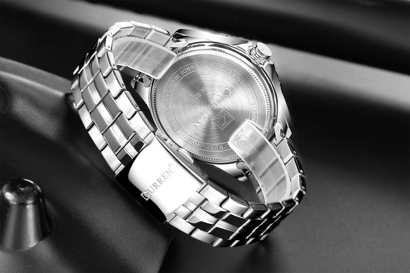 Men's Stainless Steel Waterproof Watch With Large Dial, Minimalist Design, Quartz Movement For Business And Casual Wear_voghion.com