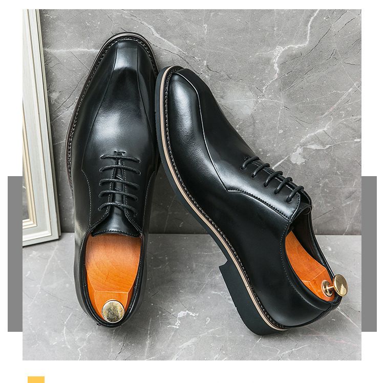 Ανδρικό επαγγελματικό casual φόρεμα Oxfords επίσημα παπούτσια με κορδόνια για γραφείο, πάρτι και καθημερινά ρούχα_voghion.com