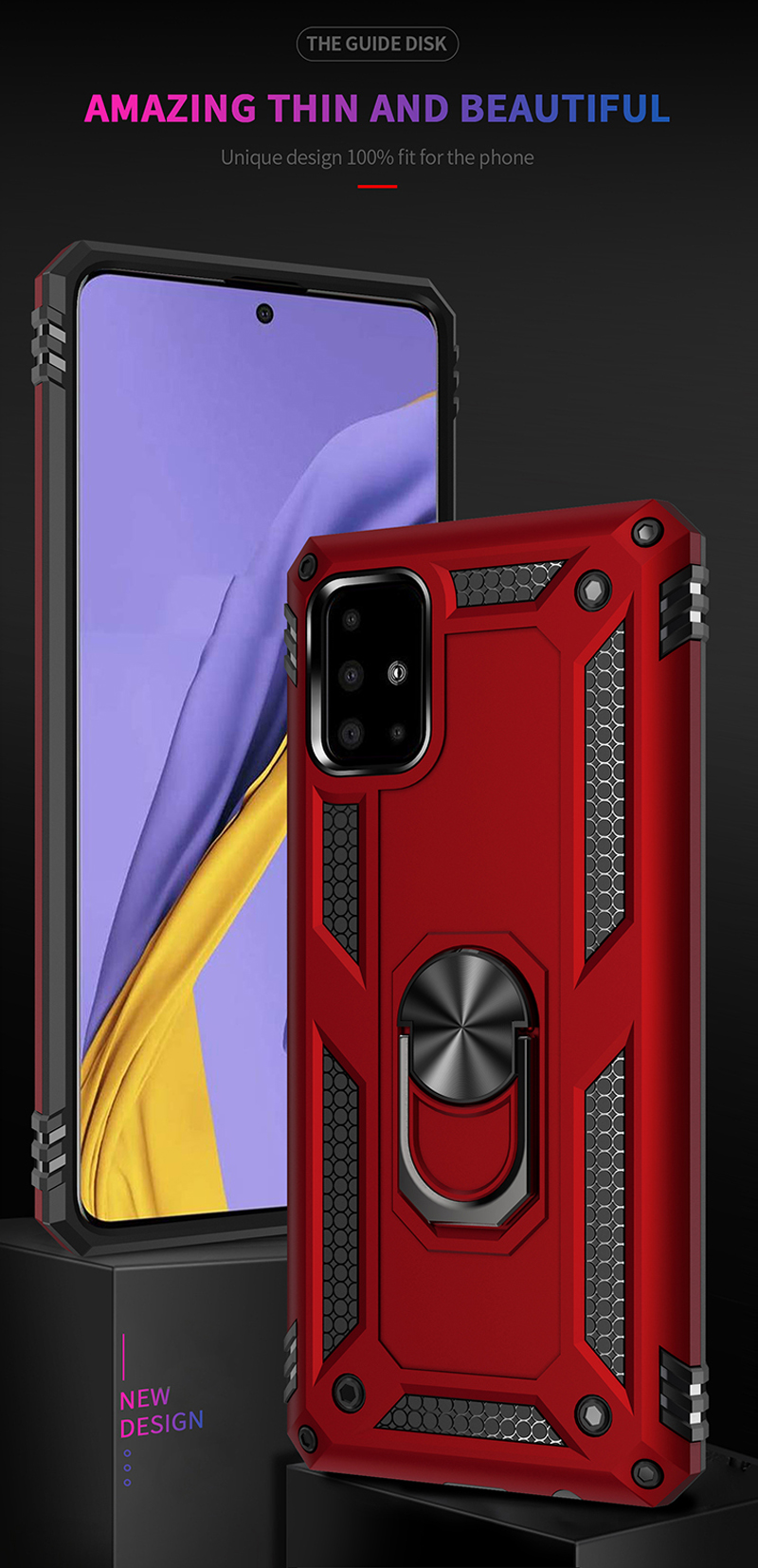 Ütésálló páncéltok Samsung Galaxy A12 A13 A23 A33 A43 A53 A73 A52 A72 M42 A03 A02 S22 M32 M52 M02 F52 lökhárító gyűrű borításhoz_voghion.com