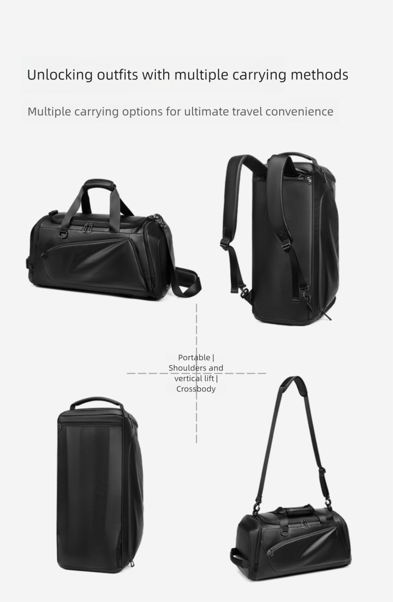 Travel Bag Men, Large Capacity, Multifunctional, Suitable For Business Trips, Crossbody Luggage Bag, Dry And Wet_voghion.com