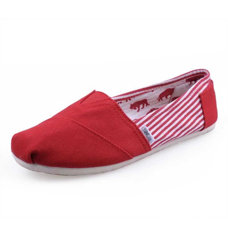 Thomas Canvas für Männer und Frauen Slip-On Paar einfarbig faule flache Schuhe_voghion.com