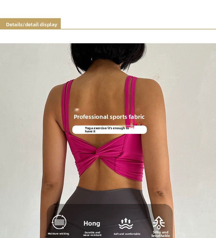 2026 New Sports Bra With Fixed Chest Pads, High-Intensity Shockproof Running Yoga Bra, Beautiful Back Fitness Quick-Dry Vest_voghion.com