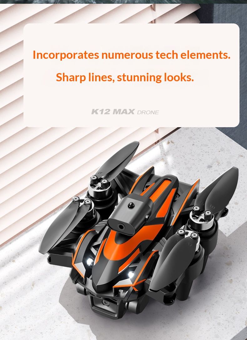 Hold Cross-Border New Product K12Max Brushless Quadcopter Screen-Control Remote Control Aircraft HD Real-Time Aerial_voghion.com