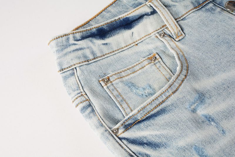 Jeans aderenti aderenti da uomo con toppe strappate e moda hip-hop da strada_voghion.com