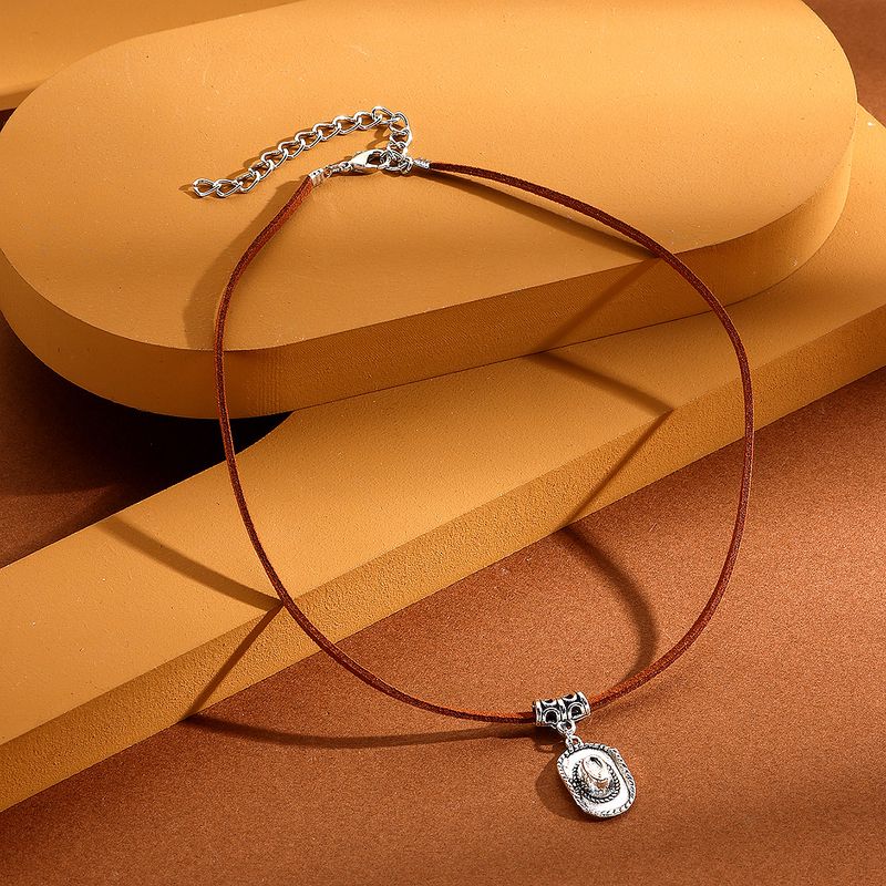 necklace national style bull head cross cowboy Maillard stacking select retro necklace_voghion.com