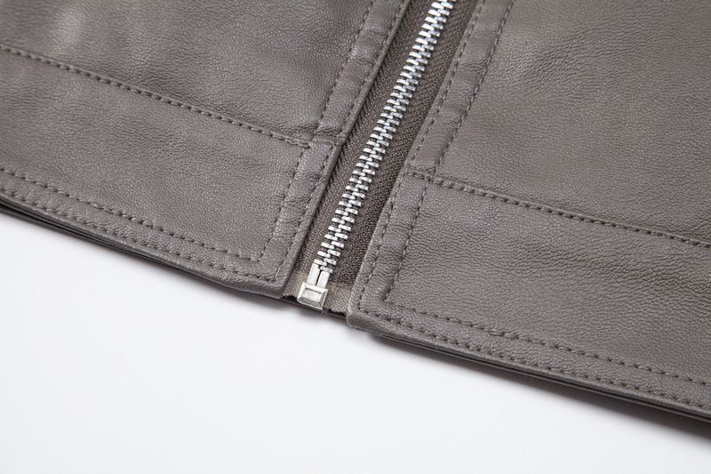 Giacca in pelle spessa, versatile, foderata in pile, vestibilità slim, da uomo, autunno inverno 2025, nuova taglia forte_voghion.com