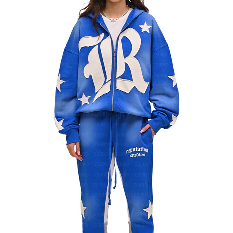 Moletom vintage Y2K, moda americana, jaqueta com zíper estilo gótico, moletom com capuz de tecido com remendo de estrela_voghion.com