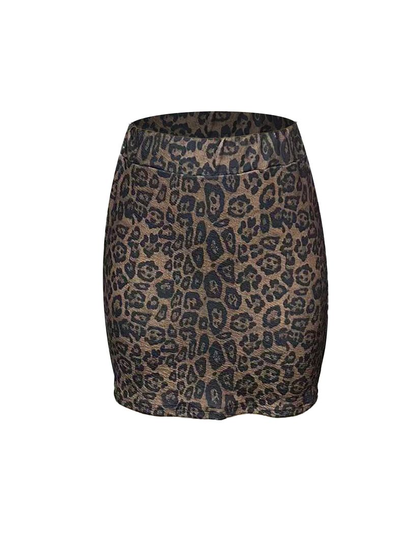 Gonna corta a vita alta e aderente con elastico in vita, stile elegante, modello Thousand Bird Grid 2024_voghion.com