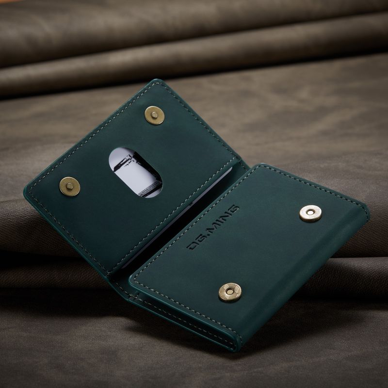 DG.MING Groene 30% Vouwkaart Tas Set Retro Pu Leren Creditcard Tas Kaarthouder Multi-Kaart Magnetische Kleine Kaart Tas_voghion.com