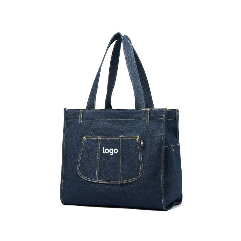 Borsa a tracolla in denim per donna, casual, grande capacità, leggera, da studente_voghion.com