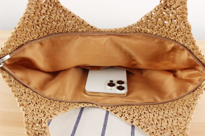 Damevesker One Piece Dropshipping Ny Hul Papirtau Vevd Veske Avslappet Allsidig Mote Skulderveske Stor Kapasitet Pendlerveske_voghion.com