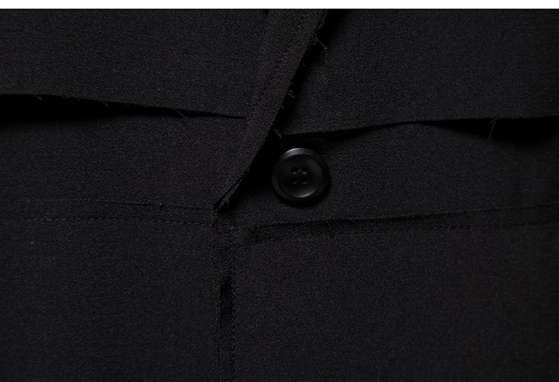 2023 3D Spleißen raue Kante lockerer mittellanger Anzug Streetstyle coole und trendige Herrenjacke_voghion.com