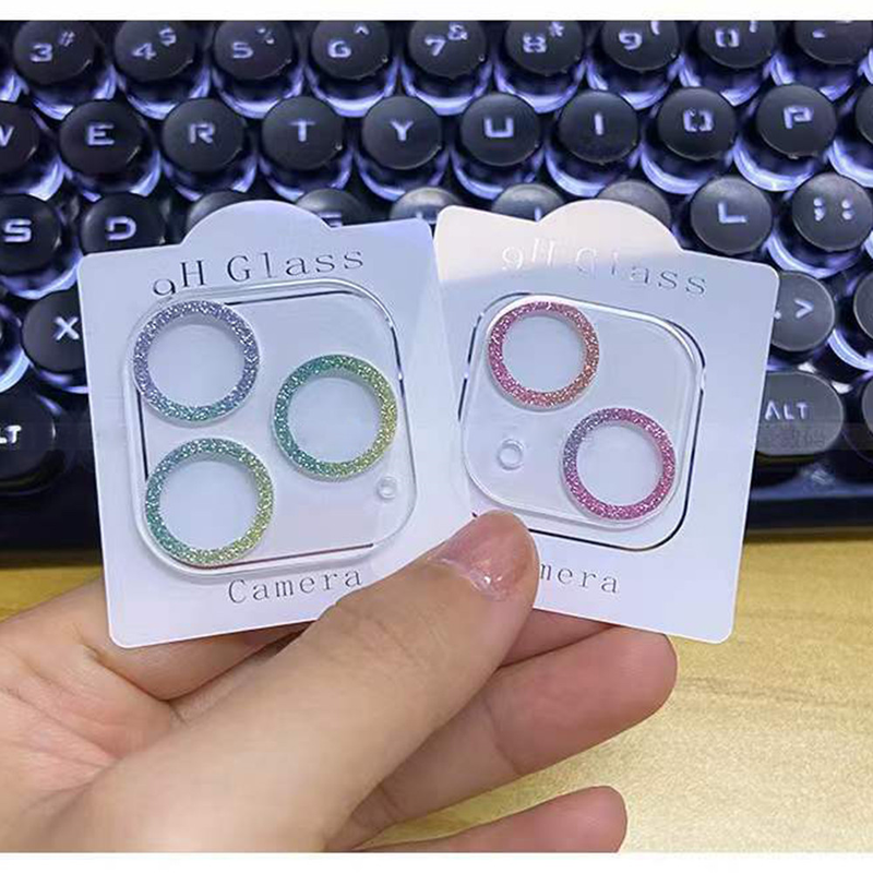 Glitzerndes Kameraglas für iPhone 14 13 12 11 pro max. Klarer schützender Diamant-Rücklinsen-Displayschutz für iPhone 14 Plus-Abdeckung_voghion.com