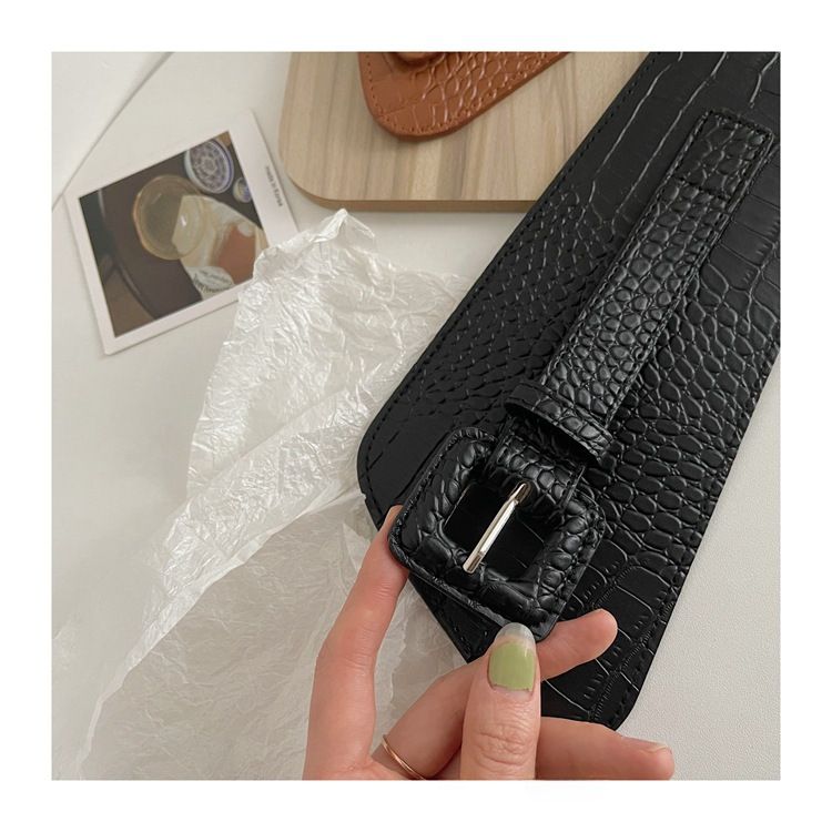 Europäische und amerikanische Damen-Extrabreiter elastischer Taillenbund mit passendem Mantelrockgürtel und passendem Bauchgürtel für Damen_voghion.com