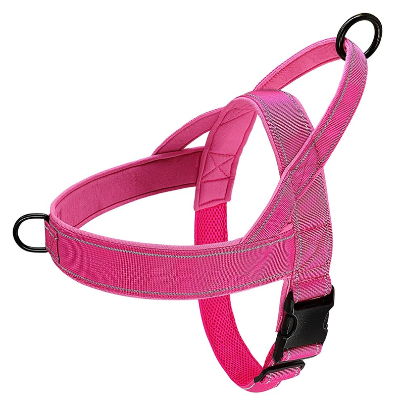Arnês de treinamento refletivo de nylon durável sem puxar para animais de estimação com alça para cães pequenos, médios e grandes, pastor alemão_voghion.com