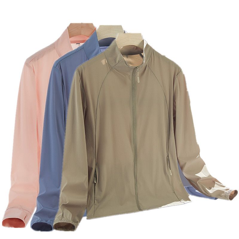 Unbeatable Quality 2025 Summer Couple High Quality Sunscreen Men, Cool, Breathable, Elastic Stand Up Neck Ice Silk Skin For Women, Fishing_voghion.com
