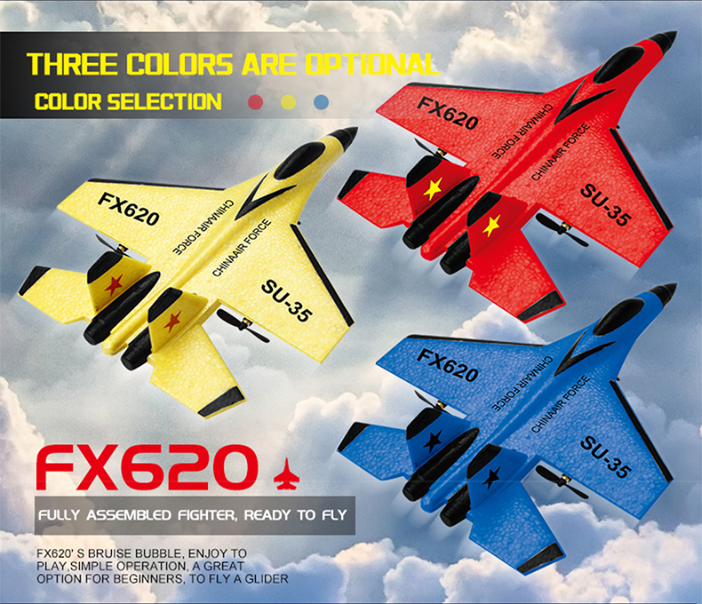 RC Foam Vliegtuig SU-35 Vliegtuig 2.4G Radio Control Zweefvliegtuig Afstandsbediening Gevechtsvliegtuig Zweefvliegtuig Vliegtuig Schuim Jongens Speelgoed voor Kinderen_voghion.com