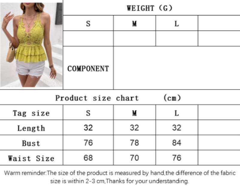 Canotta da donna in tessuto sexy con design a trapezio e un tocco di canotta estiva._voghion.com