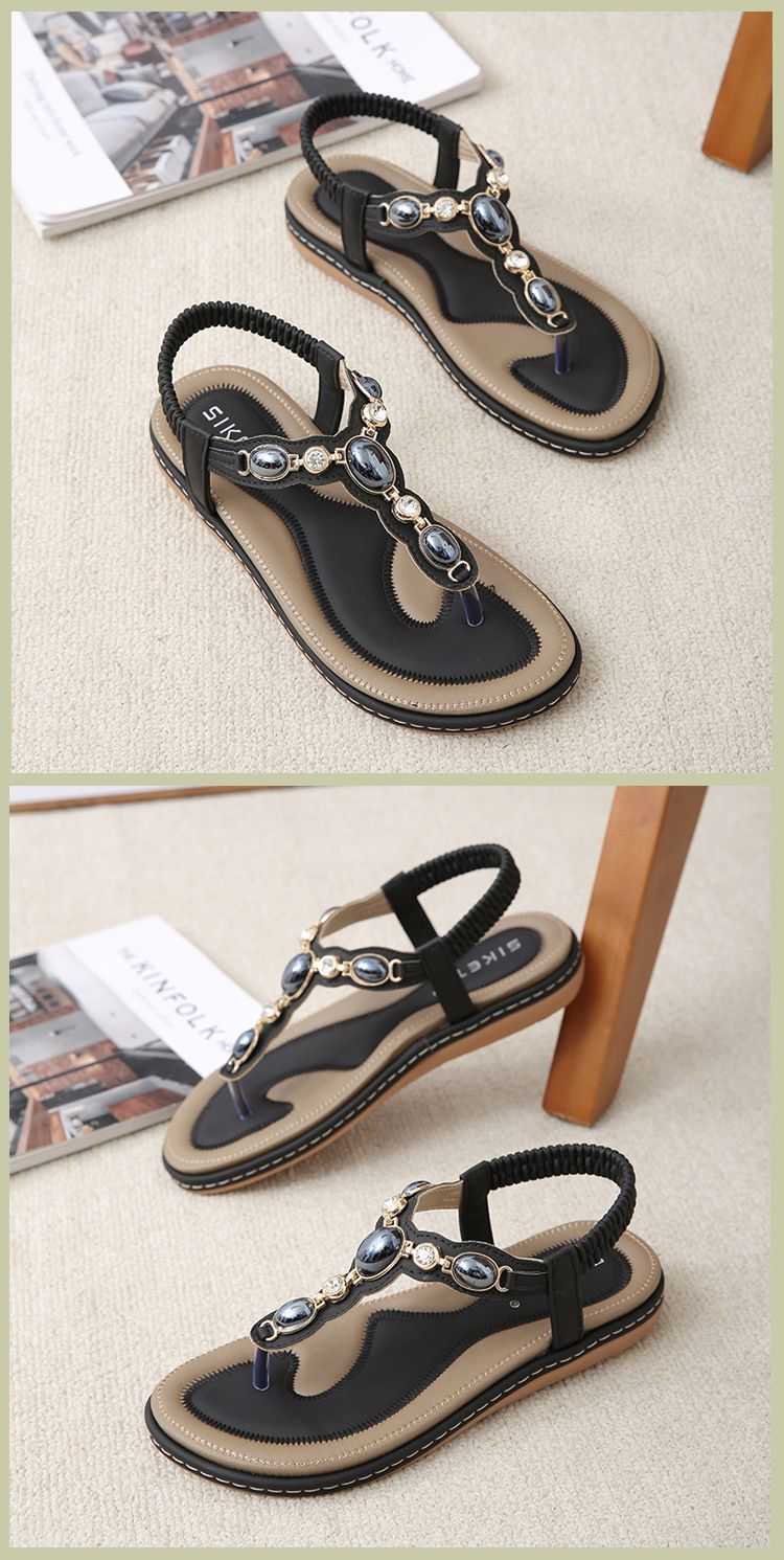 W676-6 New Summer 2025 Comfortable Casual Beach Flat Sandals For Women_voghion.com
