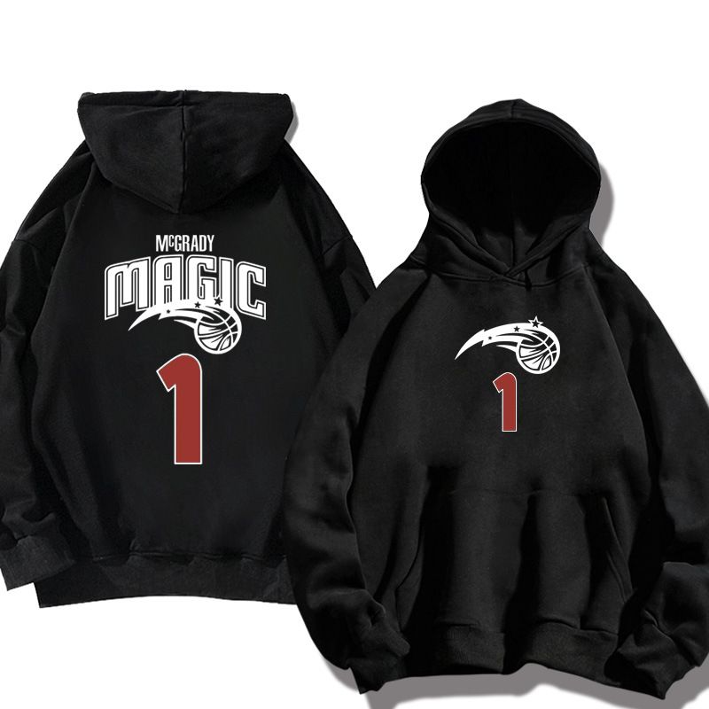 370G Basket Nuovo Magic Mcgrady 1 Felpa con cappuccio a maniche lunghe Unisex Autunno/Inverno Largo_voghion.com