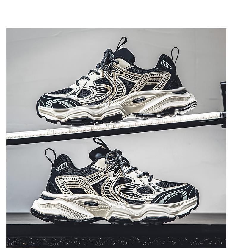 Men's Shoes Mesh Shoes Men's Versatile Platform Sneakers Casual Daddy Shoes Men's_voghion.com