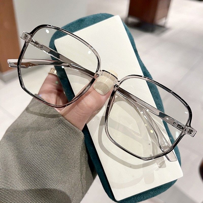 Occhiali da vista grandi quadrati alla moda, anti-luce blu, da donna, per computer, da gioco, classici, trasparenti_voghion.com