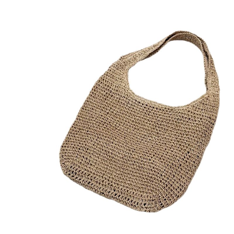 Borsa a tracolla versatile monospalla intrecciata a mano, in stile coreano, di alta qualità, per le vacanze al mare, da donna, con manico_voghion.com