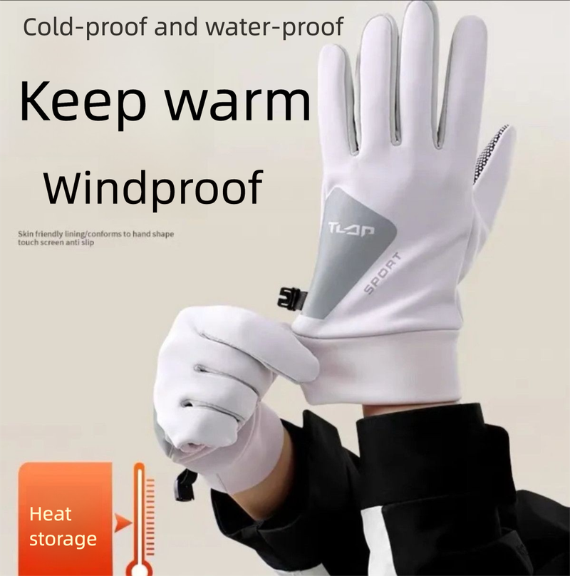 Guanti da ciclismo invernali da donna a cinque dita, touchscreen, foderati in pile, spessi, caldi, resistenti al freddo, adatti alla neve, resistenti all'acqua,_voghion.com