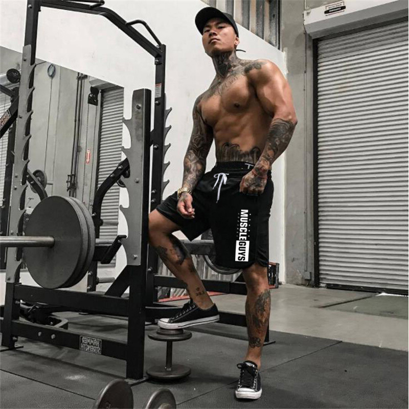Fitness-Shorts, Herren-Sportshorts, atmungsaktive, schnell trocknende Basketball-Caprihose aus Mesh, Sommer-Lauf-Trainingshose_voghion.com