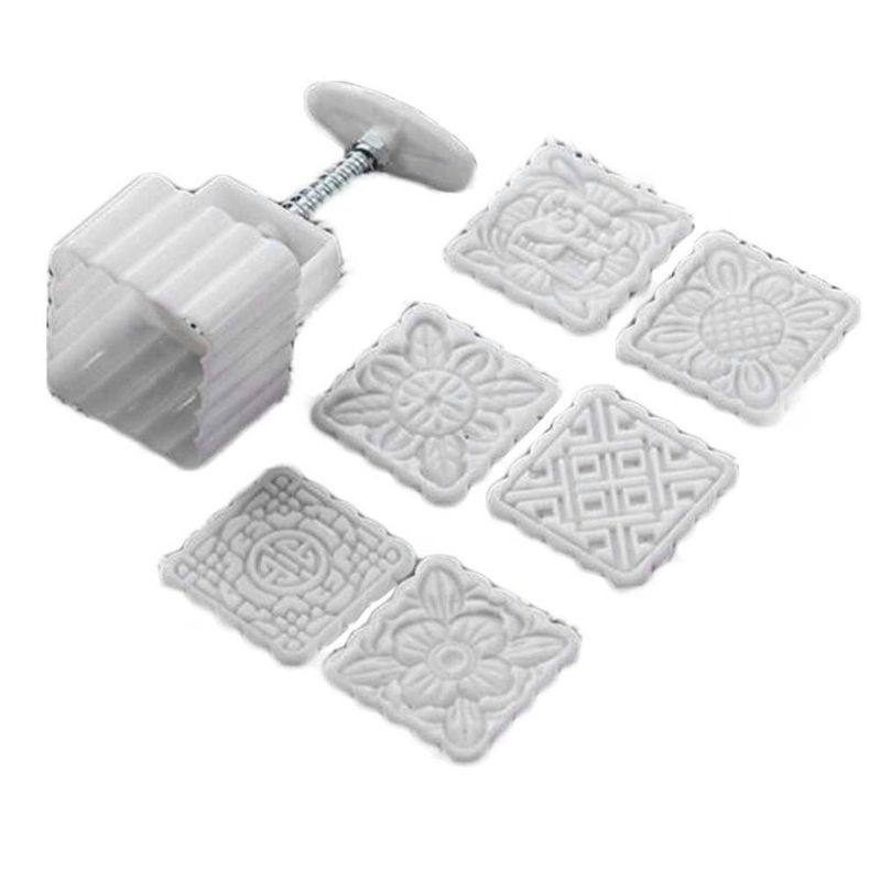 125G Mold 6 Cake Mold Cake Square Moon Mold Stamps Cookie Shape_voghion.com