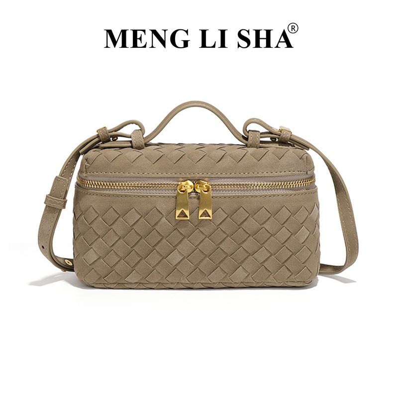 Herbst Winter Neue Matte Handgewebte Mittagessen Trendy Fashion Single Shoulder Crossbody Handheld Box Bag_voghion.com
