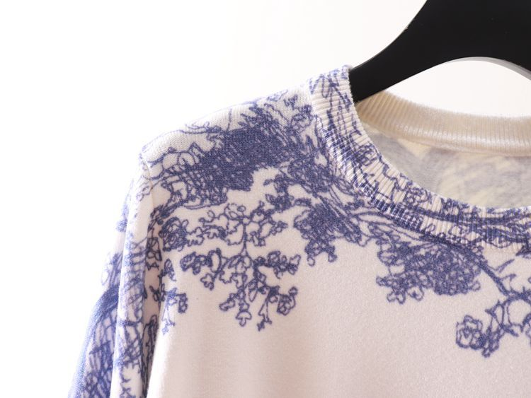 Women's fashionable jungle tiger print pattern round neck long-sleeved sweater versatile bottoming sweater trend_voghion.com