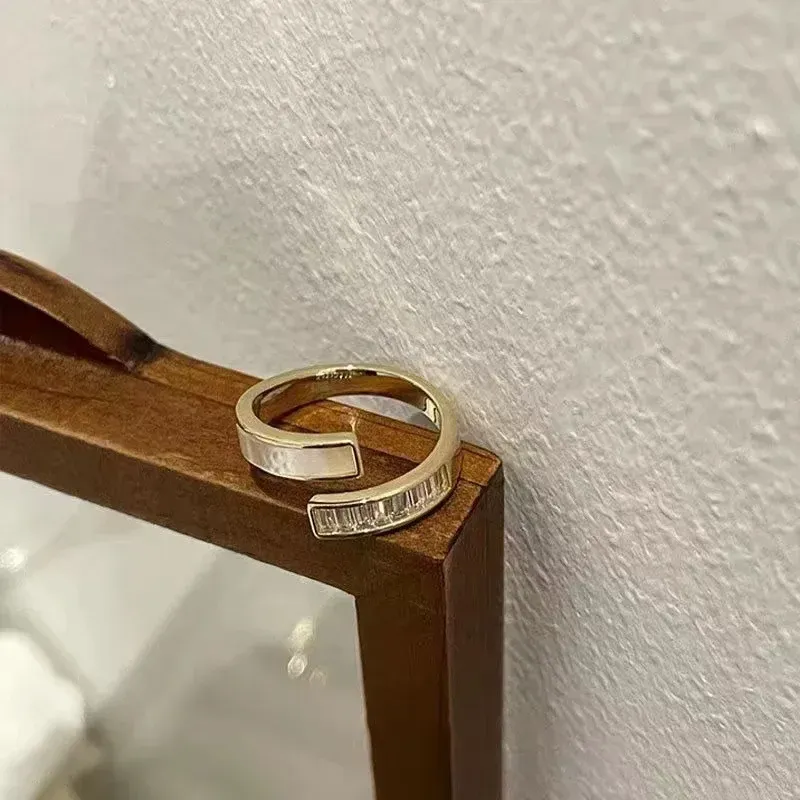 Moda 2024 Trendy Retro Geometrico Colorato Smalto a Goccia Aperto per Donna Regolabile Squisito Anello da Dito in Oro Gioielli_voghion.com