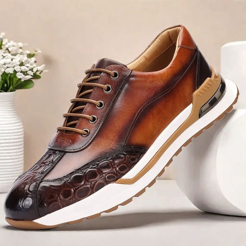 Geeignet für alle Jahreszeiten. Lässige Herrenschuhe aus echtem Leder aus reinem Rindsleder._voghion.com