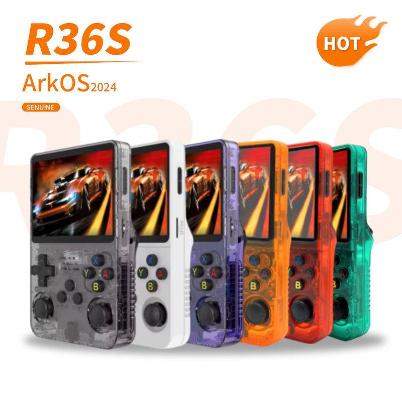 R36S Multi Color Jauna atvērtā pirmkoda divu sistēmu konsole arkādes nostalģiska palmu spēle_voghion.com
