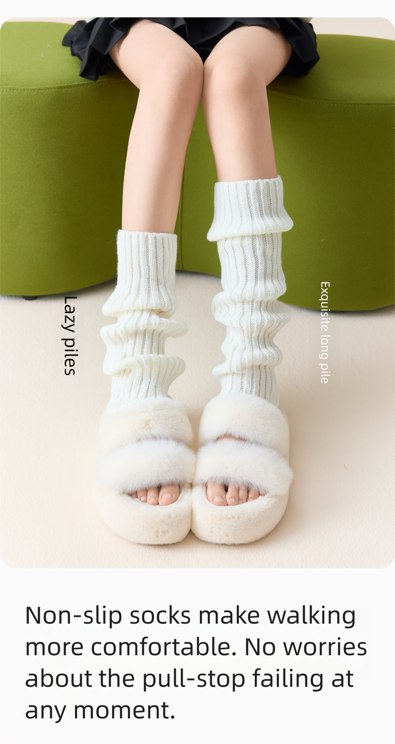 for Women, Slouch Autumn And Winter, Pair With Loafers, JK Leg Warmers, Calf Socks, Slimming Y2K Hot Girl Knitted Socks_voghion.com