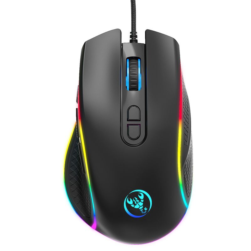 New Esports Cable RGB Game 12800DPI Gaming Mouse 8-Key Macro Programming_voghion.com