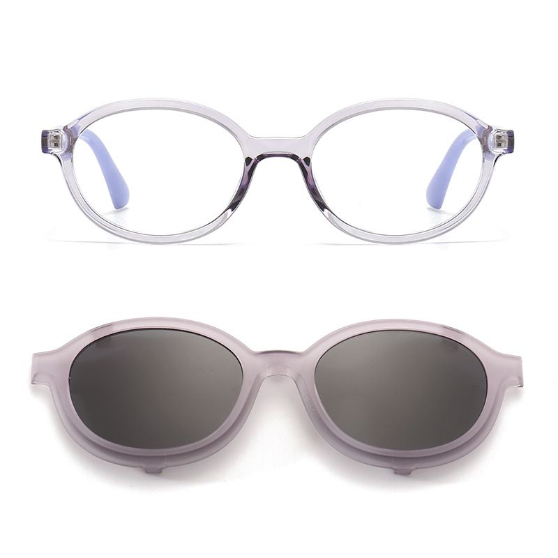 Children's sunglasses clip, hanging mirror set, polarizing lens, sun blocking dual-purpose anti blue light glasses, flat_voghion.com