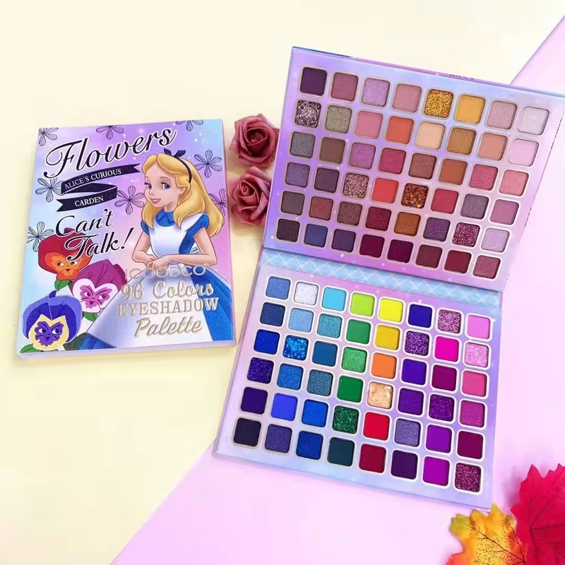 Augenblume Prinzessin 96 Farbe große Platte Lidschatten Perle matt hell Kristall Bühne Make-up Kinderkleidung_voghion.com