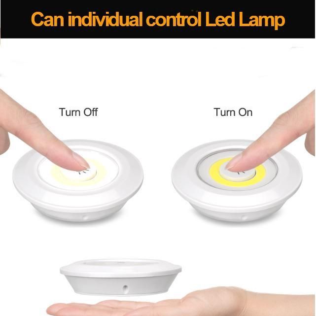 1PC LED Light COB Luce sottopensile Luce notturna Telecomando wireless Lampada da guardaroba dimmerabile 3W Illuminazione super luminosa per armadio_voghion.com