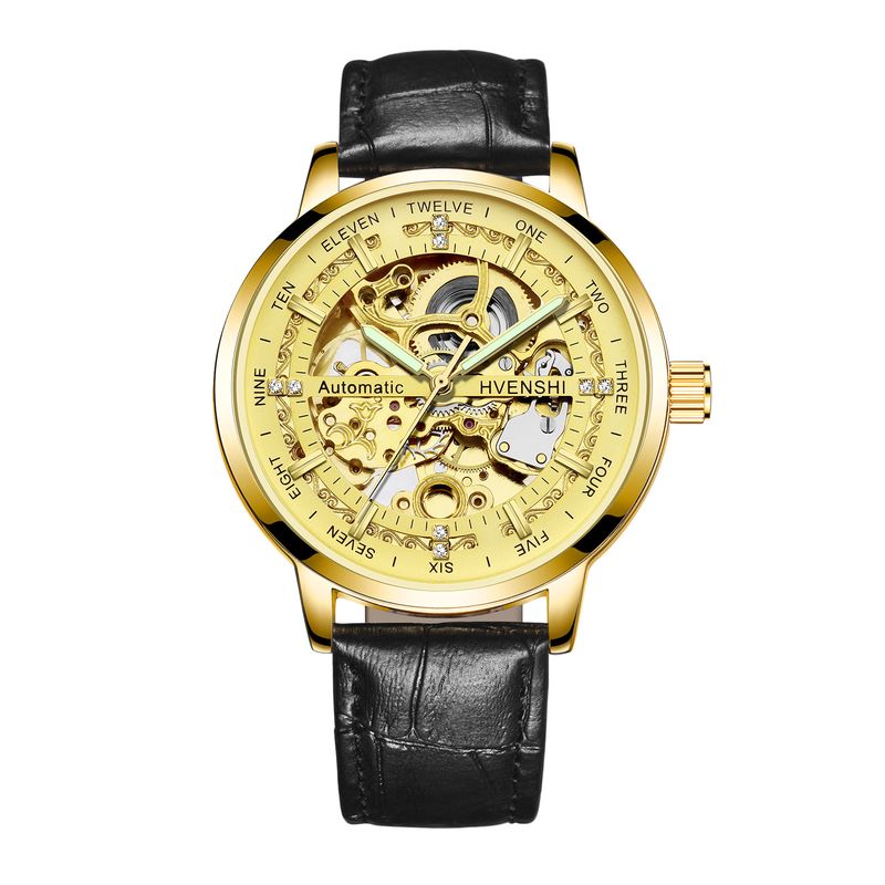 Ein neues Produkt: ausgehöhlte mechanische wasserdichte Uhr, vollautomatische Tourbillon-Marke, Präzisions-Herrenuhr aus Stahl_voghion.com