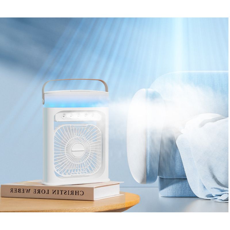 Desktop Spray Fan, 2-in-1 USB Air Cooler & Humidifier, Personal Water Cooling Mist Fan For Home Office Desk_voghion.com
