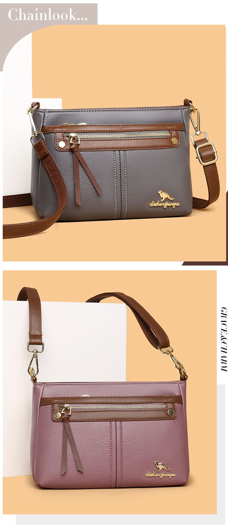 Borsa a tracolla elegante da mamma, nuova moda 2025, per donne di mezza età_voghion.com