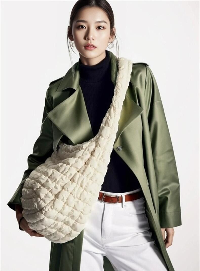 Sommer Neue Faltbare Tote Schulter Wolke Tasche_voghion.com