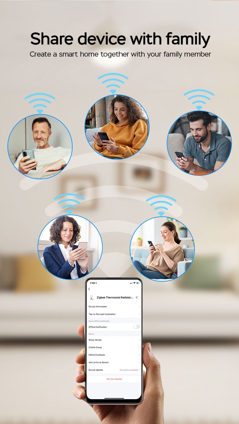 eWek APP ZigBee termostaat radiaatori ajam nutika kodu programmeeritav termoregulaator Alexa ja Google Alice jaoks_voghion.com